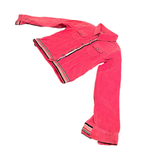PINK~CORDUROY~CUTE~JACKET~ XS